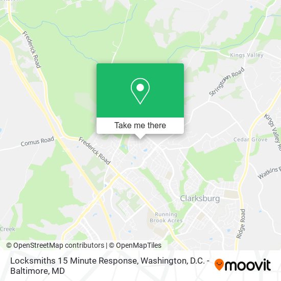 Locksmiths 15 Minute Response map
