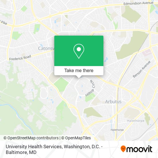 University Health Services map