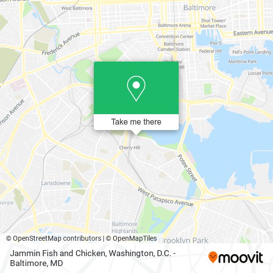 Jammin Fish and Chicken map