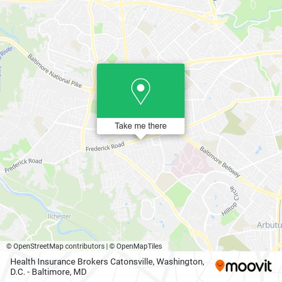 Mapa de Health Insurance Brokers Catonsville