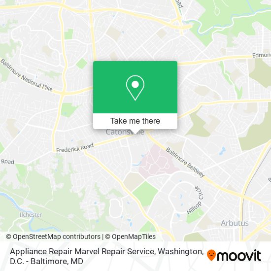Appliance Repair Marvel Repair Service map