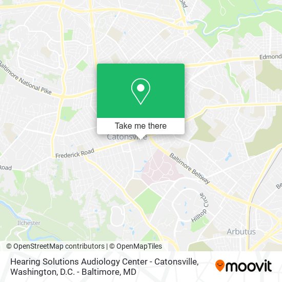 Hearing Solutions Audiology Center - Catonsville map