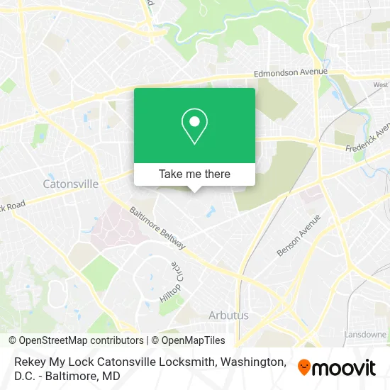 Rekey My Lock Catonsville Locksmith map