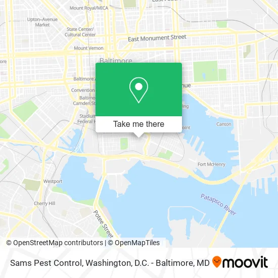 Sams Pest Control map