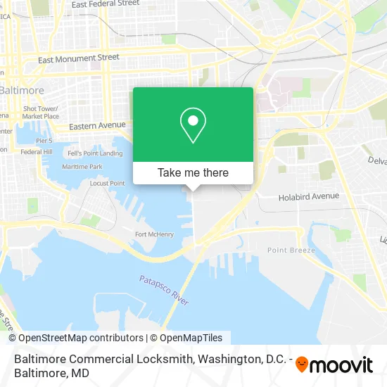 Baltimore Commercial Locksmith map