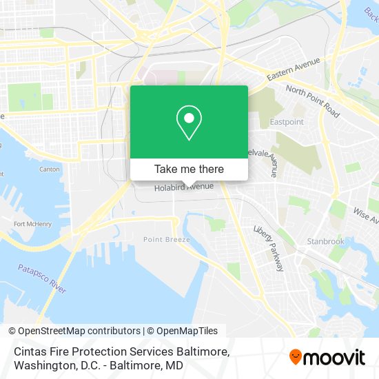 Cintas Fire Protection Services Baltimore map
