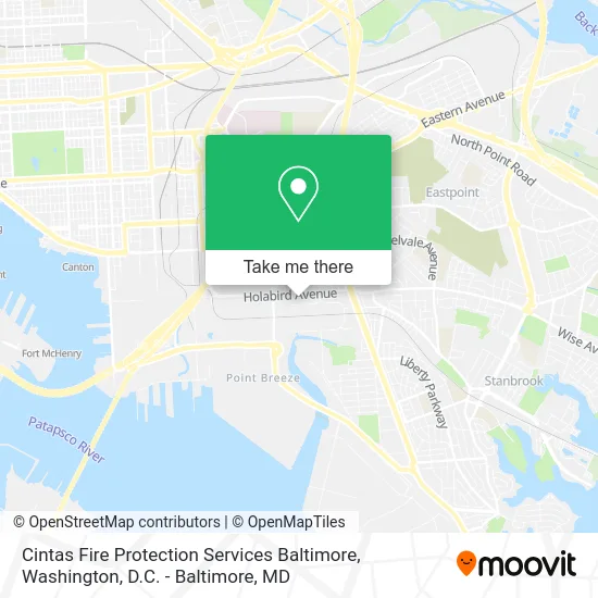 Cintas Fire Protection Services Baltimore map