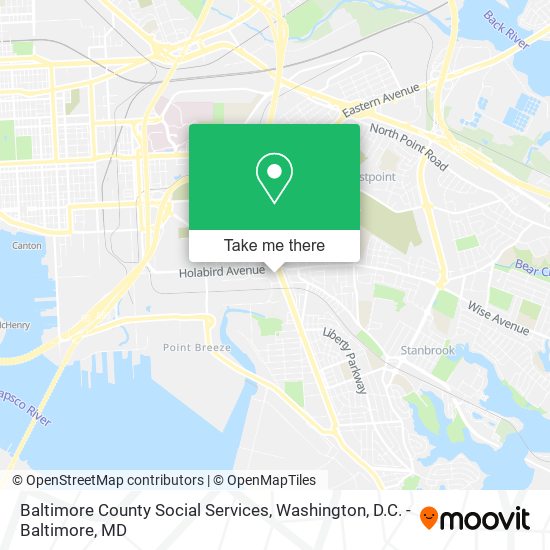Baltimore County Social Services map