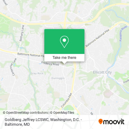 Goldberg Jeffrey LCSWC map