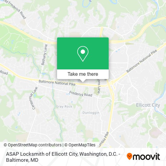 Mapa de ASAP Locksmith of Ellicott City