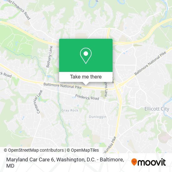 Maryland Car Care 6 map