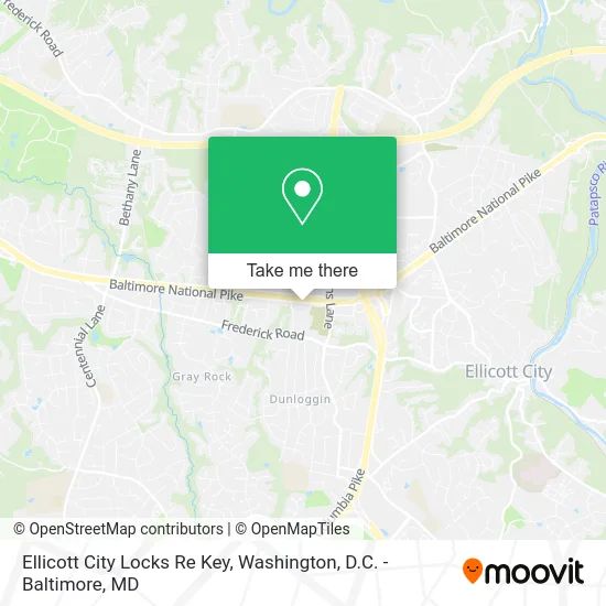 Ellicott City Locks Re Key map