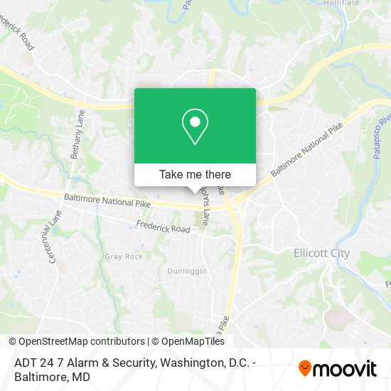 Mapa de ADT 24 7 Alarm & Security