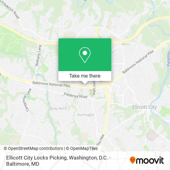 Mapa de Ellicott City Locks Picking
