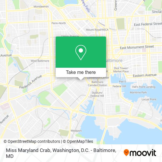 Mapa de Miss Maryland Crab