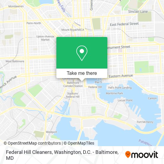 Mapa de Federal Hill Cleaners
