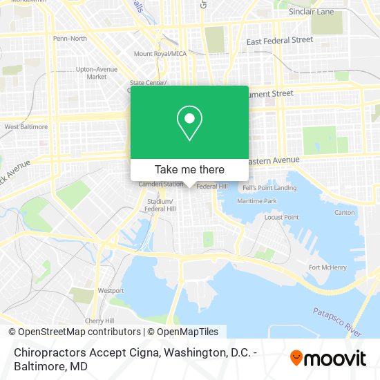 Chiropractors Accept Cigna map