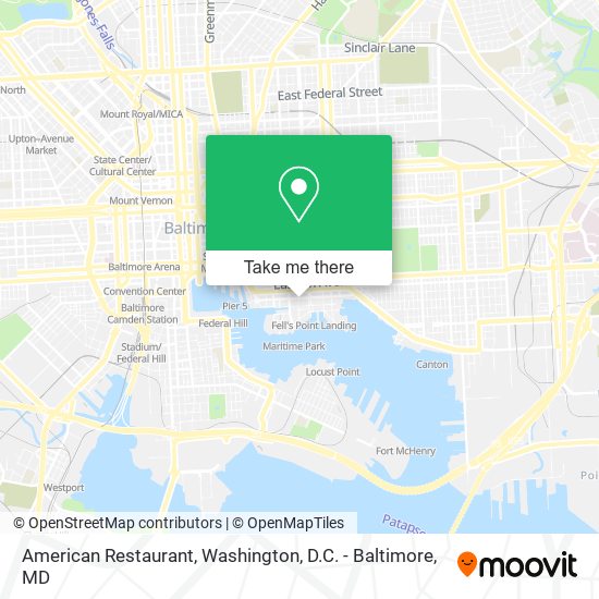 American Restaurant map