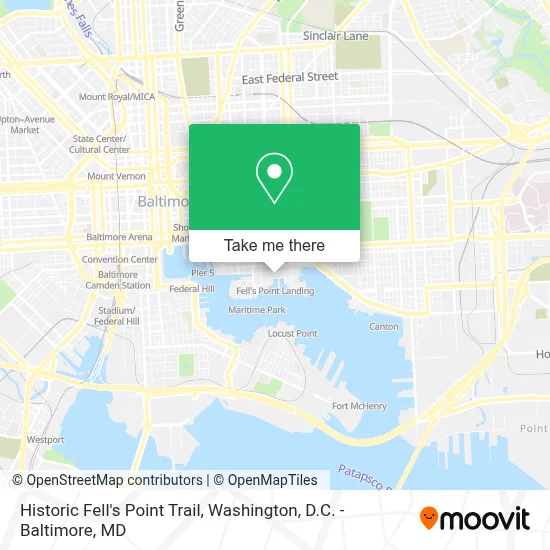 Historic Fell's Point Trail map