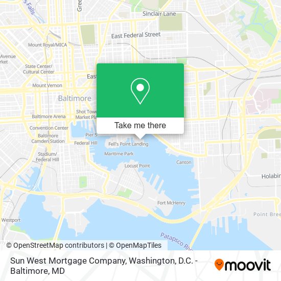 Sun West Mortgage Company map