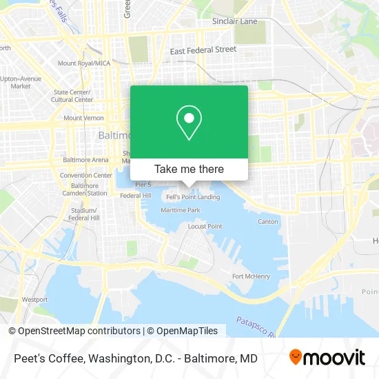 Mapa de Peet's Coffee