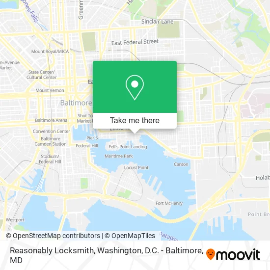 Mapa de Reasonably Locksmith