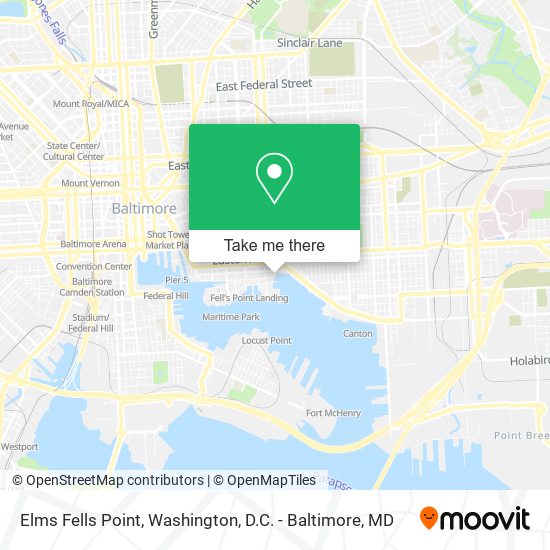 Elms Fells Point map