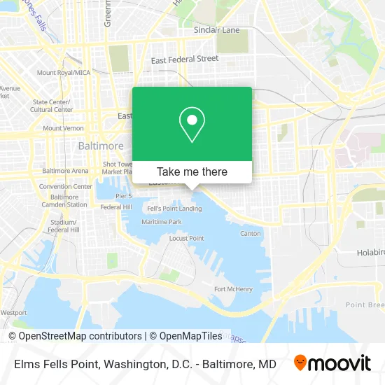 Elms Fells Point map