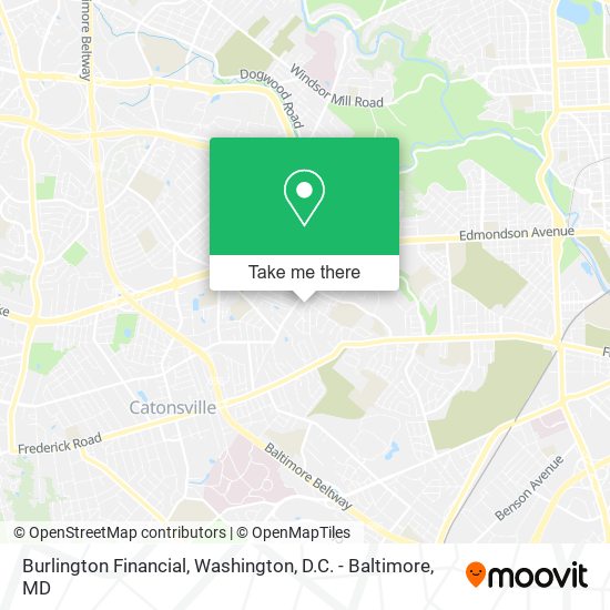 Burlington Financial map