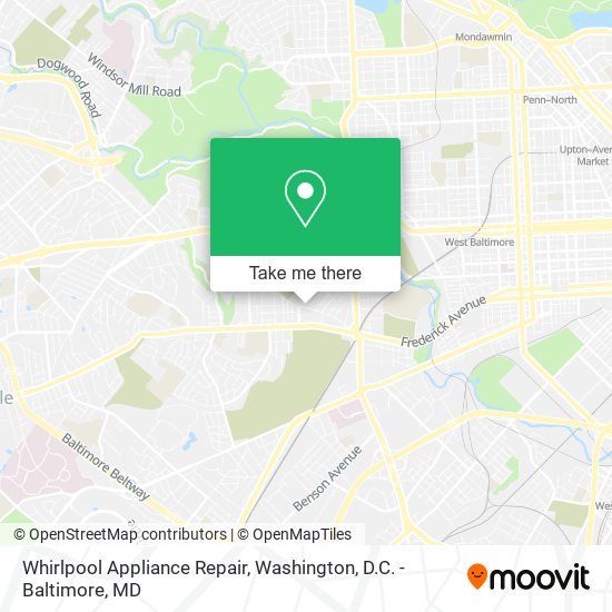 Whirlpool Appliance Repair map