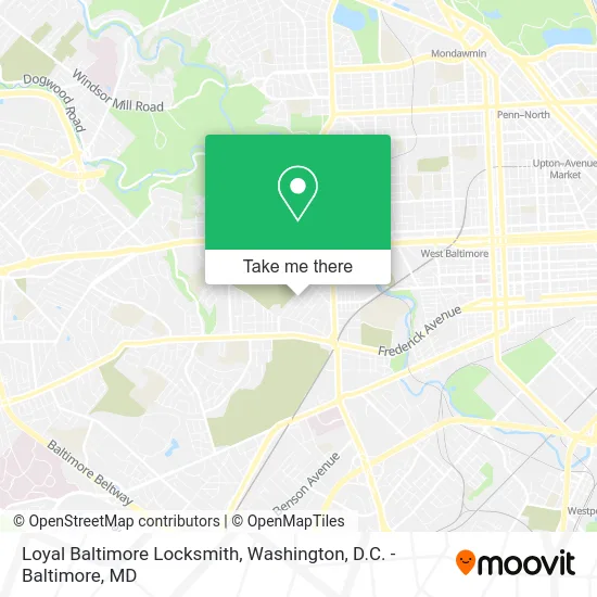 Loyal Baltimore Locksmith map