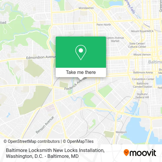 Baltimore Locksmith New Locks Installation map
