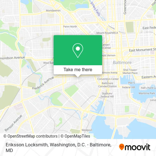 Eriksson Locksmith map