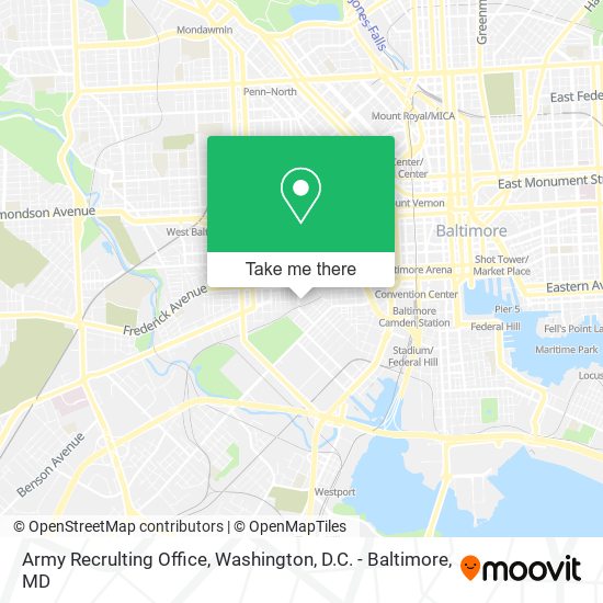 Army Recrulting Office map