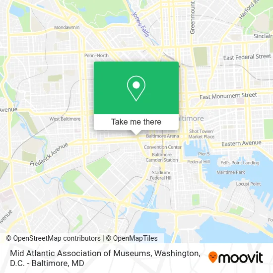 Mid Atlantic Association of Museums map