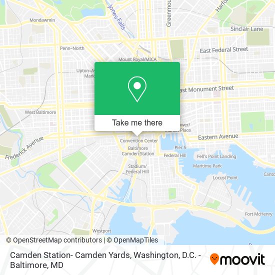 Camden Station- Camden Yards map