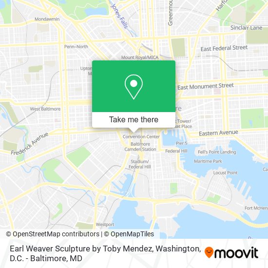 Earl Weaver Sculpture by Toby Mendez map