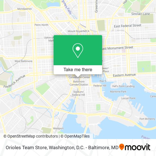 Mapa de Orioles Team Store