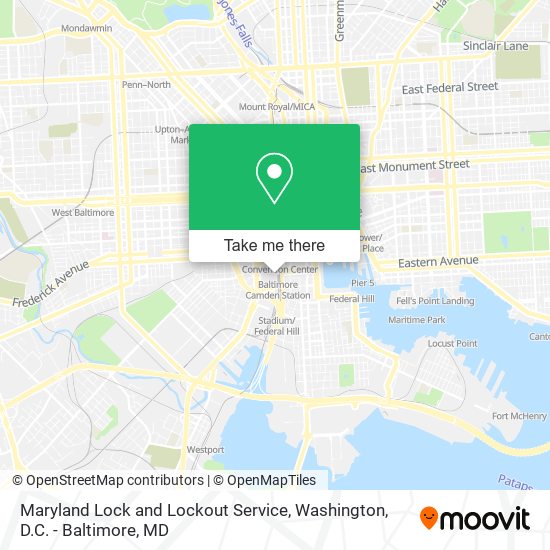 Maryland Lock and Lockout Service map