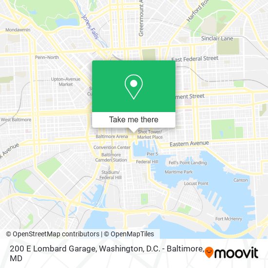 200 E Lombard Garage map