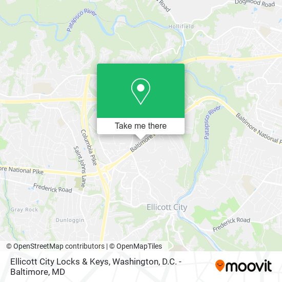 Mapa de Ellicott City Locks & Keys