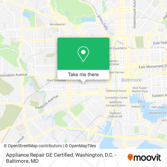 Appliance Repair GE Certified map