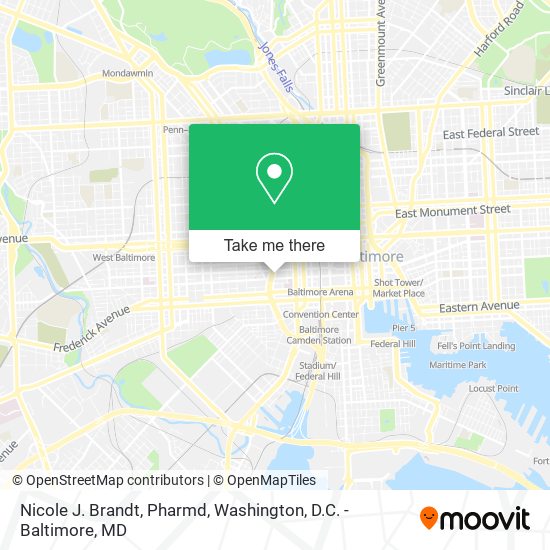 Nicole J. Brandt, Pharmd map