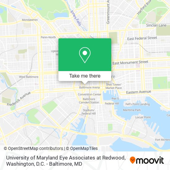 University of Maryland Eye Associates at Redwood map