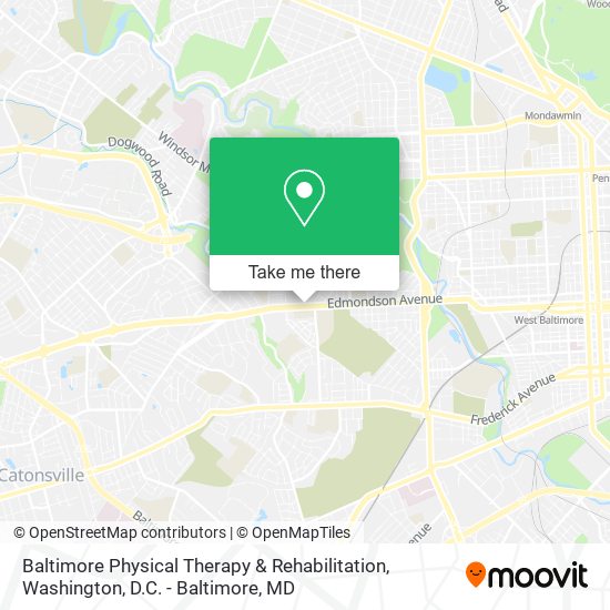 Baltimore Physical Therapy & Rehabilitation map