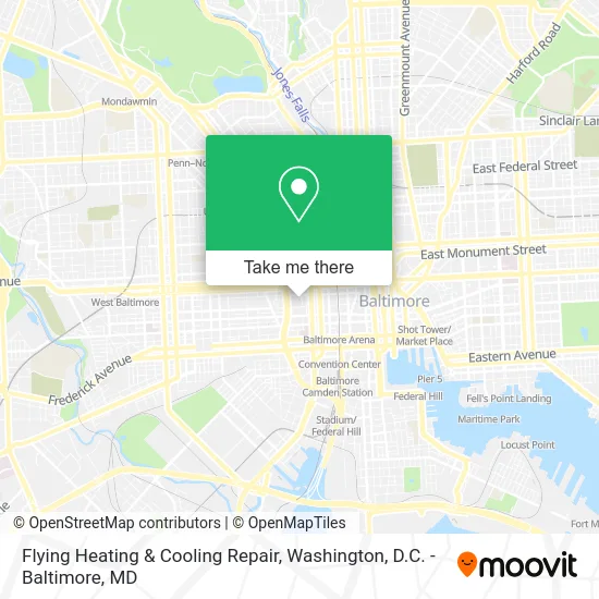 Flying Heating & Cooling Repair map