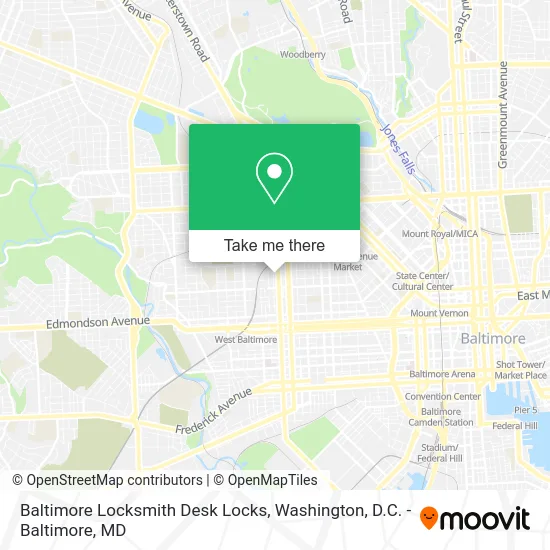 Baltimore Locksmith Desk Locks map