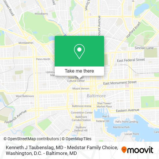 Kenneth J Taubenslag, MD - Medstar Family Choice map