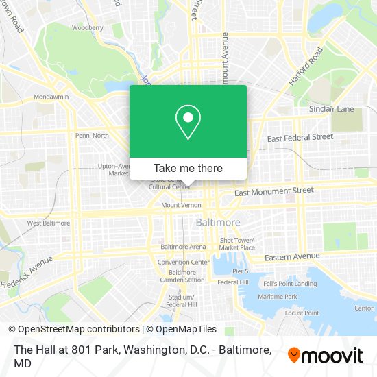 The Hall at 801 Park map