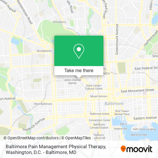 Mapa de Baltimore Pain Management Physical Therapy